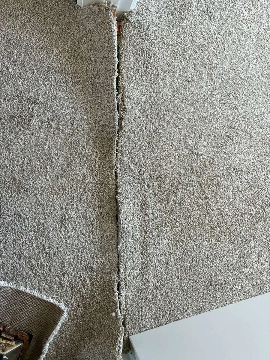 Before: Carpet Split Repair
